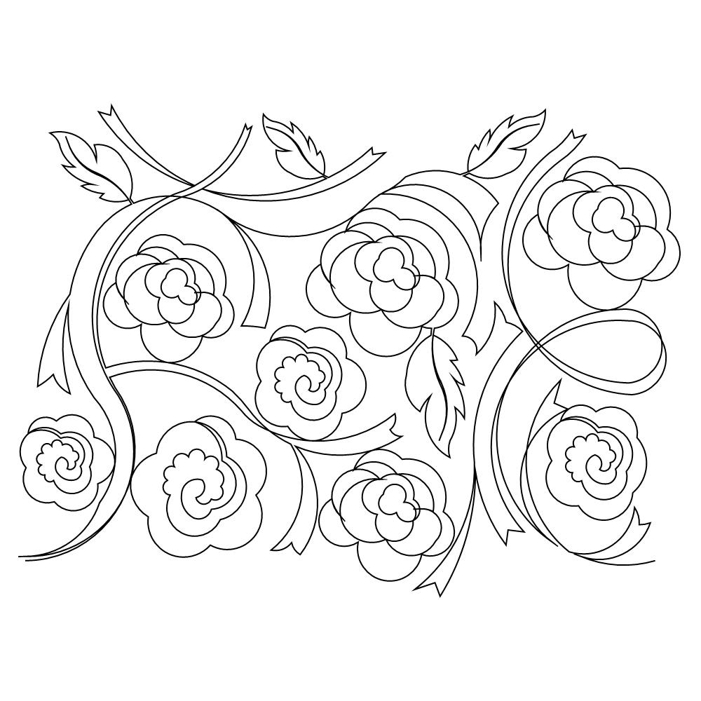 ribbon roses 001 Digital Pattern Sweet Dreams Quilt Studio Edge to